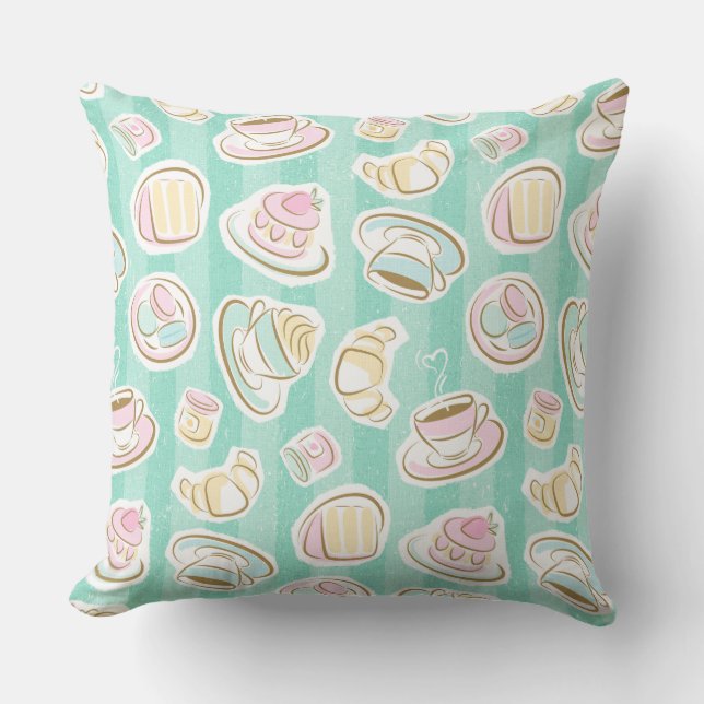 Café Paris Throw Pillow (Front)