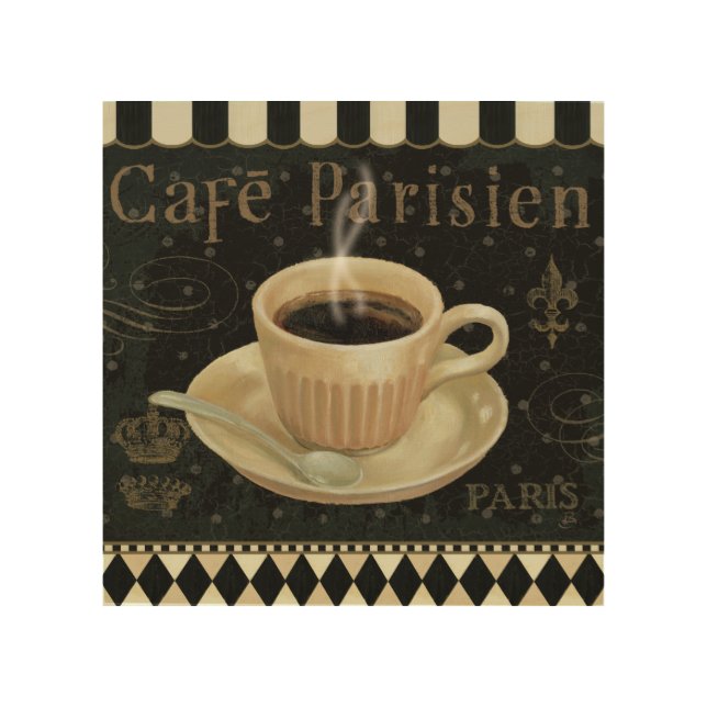 Cafe Parisien Wood Wall Decor (Front)