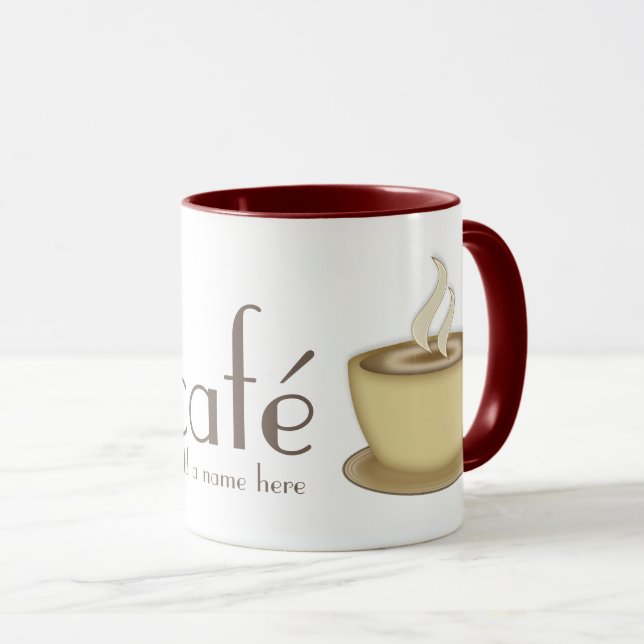 Café Personalized Coffee Mug (Front Right)