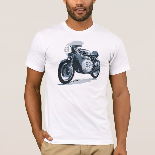 Cafe Racer Classic Motorcycle T-Shirt (Front)