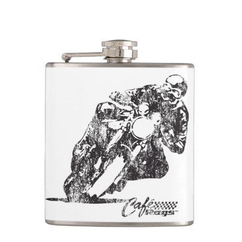 Cafe Racer Motorcycle Mean Lean Vintage Style Hip Flask