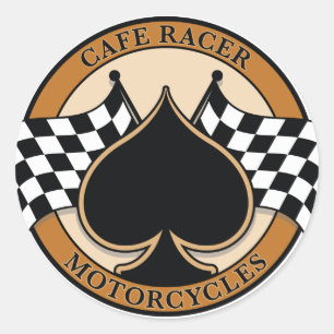 Cafe Racer Motorcycles Classic Round Sticker
