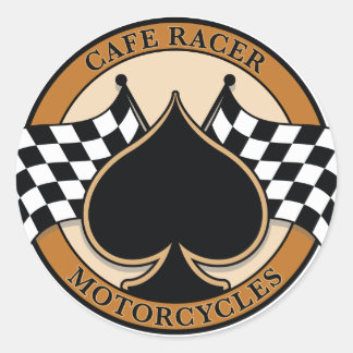 Cafe Racer Motorcycles Classic Round Sticker