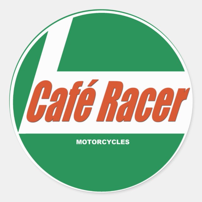 Café Racer Motorcycles Classic Round Sticker (Front)