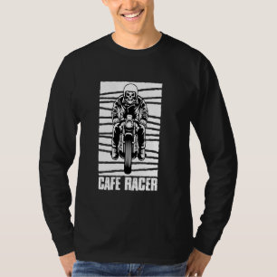 Cafe Racer Skull Motorcycle Biker Motorcycle Jacke T-Shirt