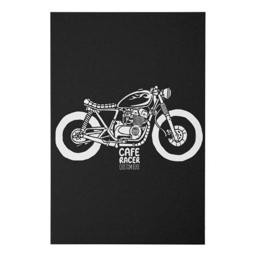 Cafe racer vintage motorcycle faux canvas print