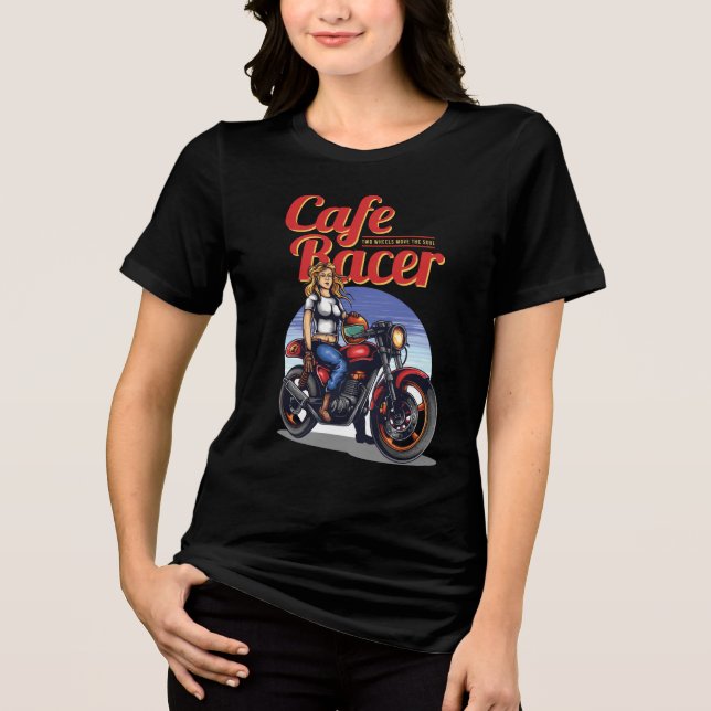 Cafe Racer Womem Tri-Blend Shirt (Front)
