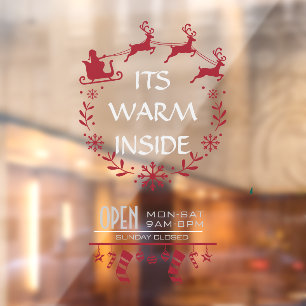 Cafe Restaurant Christmas custom window cling