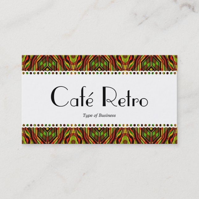 Café Retro (Scalloped) Business Card (Front)