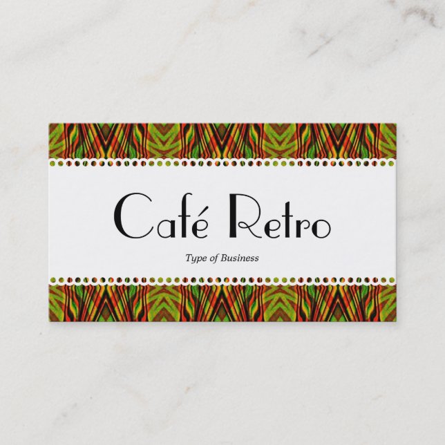 Café Retro (Scalloped) Business Card (Front)
