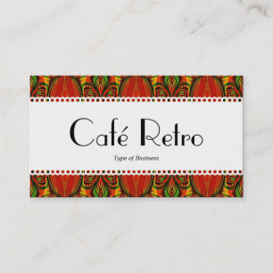 Café Retro (Scalloped) Business Card