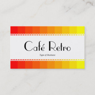 Café Retro (Scalloped) - Color Transition Business Card