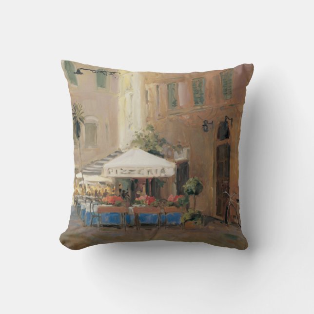 Café Roma Throw Pillow (Front)