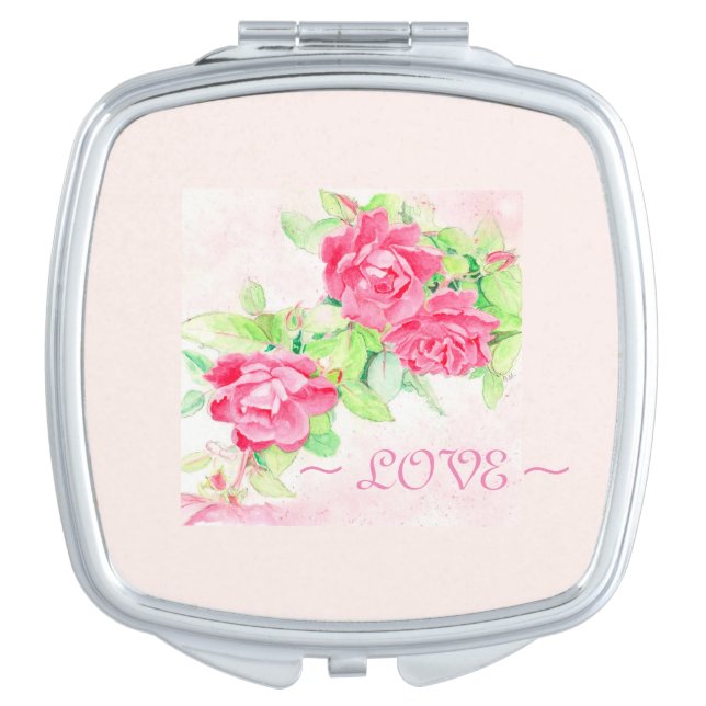 Cafe Roses Compact Mirror (Front)