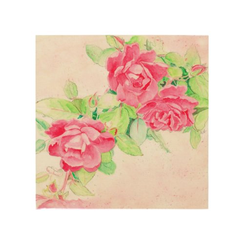 Cafe Roses Wood Wall Art