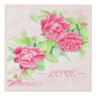 Cafe Roses Wooden Box Sign