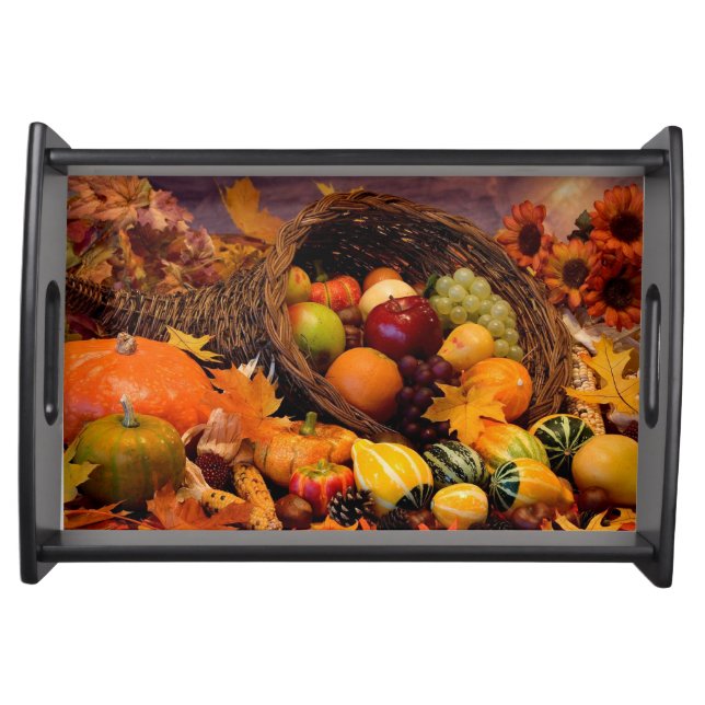 Cafe Serving Tray/Fall Harvest Serving Tray (Front)