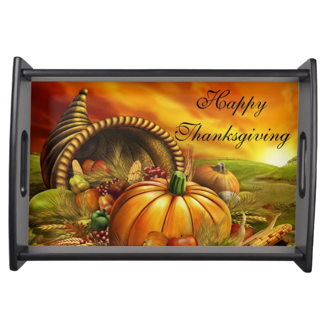 Cafe Serving Tray/Happy Thanksgiving Tray (Front)