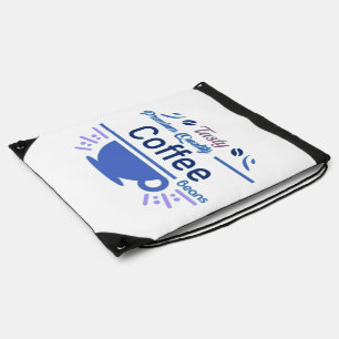 Cafe Sign Board Drawstring Bag