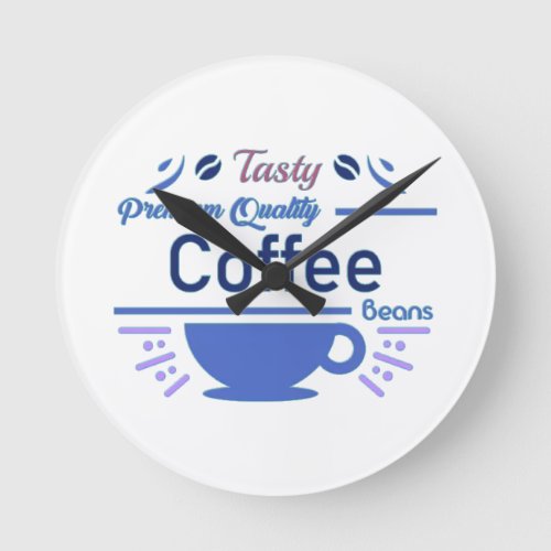 Cafe Sign Board Round Clock
