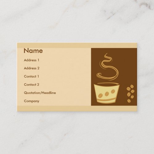 Cafe Style Business Card Template