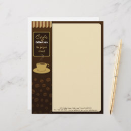 Cafe Stylish Coffee Shop Cup Business Letterhead