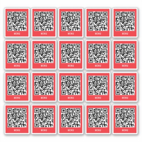 Cafe Table QR Code Sticker | Digital Menu Scan