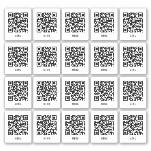 Cafe Table QR Code Sticker | Digital Menu Scan