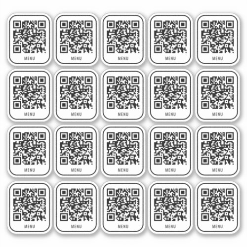 Cafe Table QR Code Sticker | Digital Menu Scan