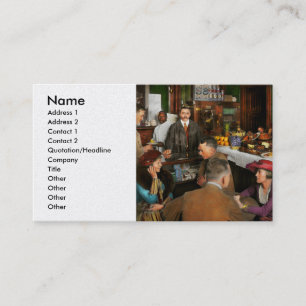 Cafe - Temptations 1915 Business Card