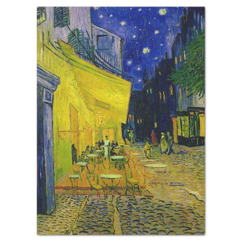 Cafe Terrace Arles Place du Forum by van Gogh Tissue Paper