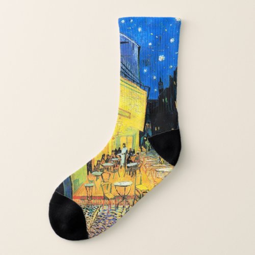 Caf Terrace at Night 1888 Van Gogh fine art Socks