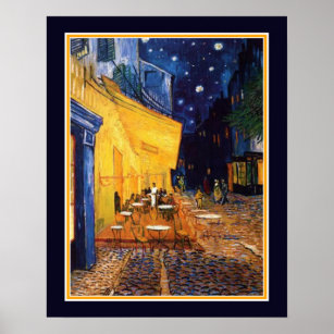 "Cafe Terrace at Night" 1890 Vincent Van Gogh Poster