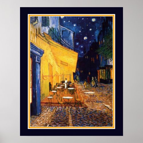 Cafe Terrace at Night 1890 Vincent Van Gogh Poster