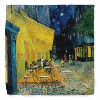 Café Terrace At Night Bandana by vintage_gift_shop at Zazzle