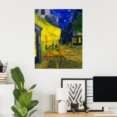 Cafe Terrace at Night by After Vincent van Gogh Poster