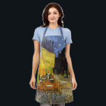 Cafe Terrace at Night by van Gogh Apron<br><div class="desc">#Apron showing the famous artwork #Cafe Terrace at Night painted by Vincent #vanGogh in Arles,  France 1888. 🎨 More items with van Gogh designs: www.zazzle.com/aura2000/van gogh</div>