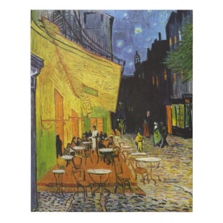 Café Terrace at Night by van Gogh  Faux Canvas Print