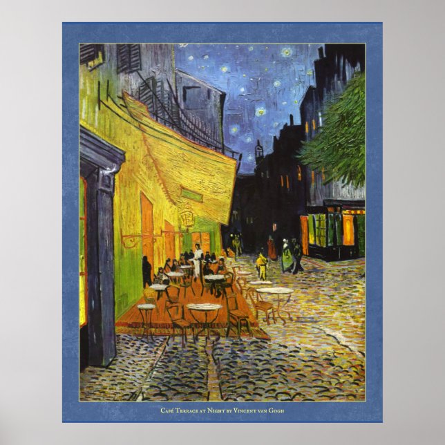 Cafe Terrace at Night by van Gogh Poster (Front)