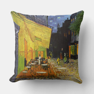 Cafe Terrace at Night by van Gogh Throw Pillow