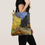 Café Terrace at Night by van Gogh Tote Bag<br><div class="desc">#ToteBag showing the famous artwork #CafeTerrace at Night,  painted by Vincent #vanGogh in Arles,  France  --  
More items with this design: www.zazzle.com/aura2000/van gogh</div>