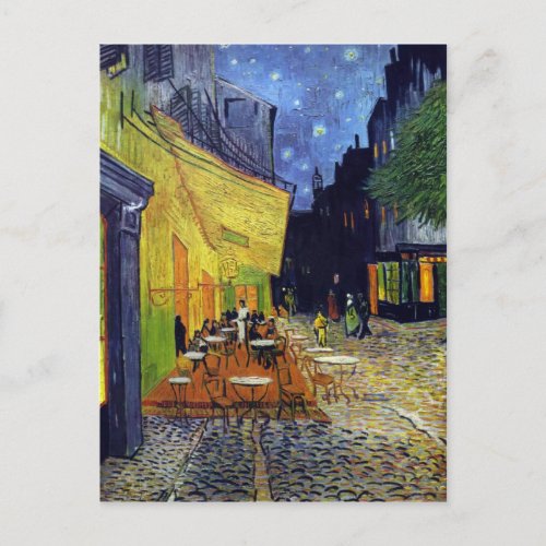 Cafe Terrace at Night by Vincent van Gogh 1888 Postcard