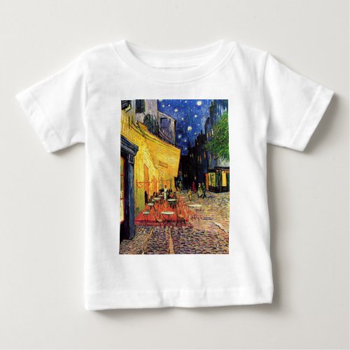 Cafe Terrace at Night by Vincent van Gogh Baby T_Shirt