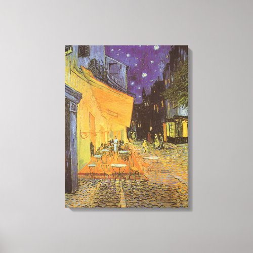 Cafe Terrace at Night by Vincent van Gogh Canvas Print