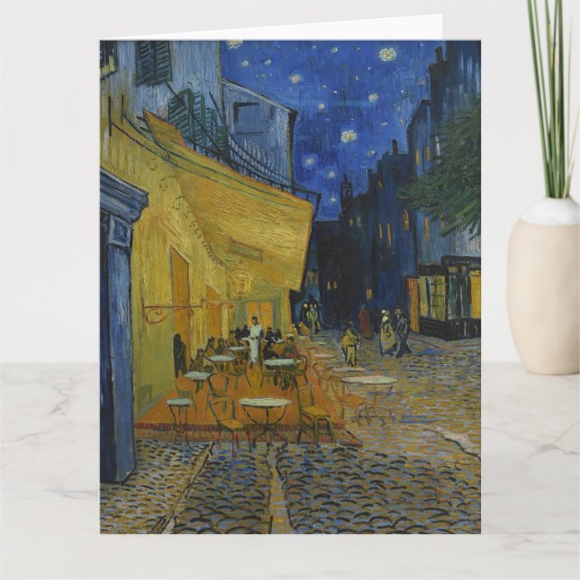 Cafe Terrace at Night by Vincent van Gogh  Card (Front)