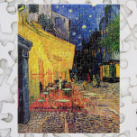 Cafe Terrace at Night by Vincent van Gogh Jigsaw Puzzle<br><div class="desc">Cafe Terrace on the Place du Forum by Vincent van Gogh is a vintage fine art post impressionism architectural cityscape painting. An exterior view of a restaurant with tables, chairs, waiters, and people dining. A beautiful night with stars in the sky in Arles, France. About the artist: Vincent Willem van...</div>