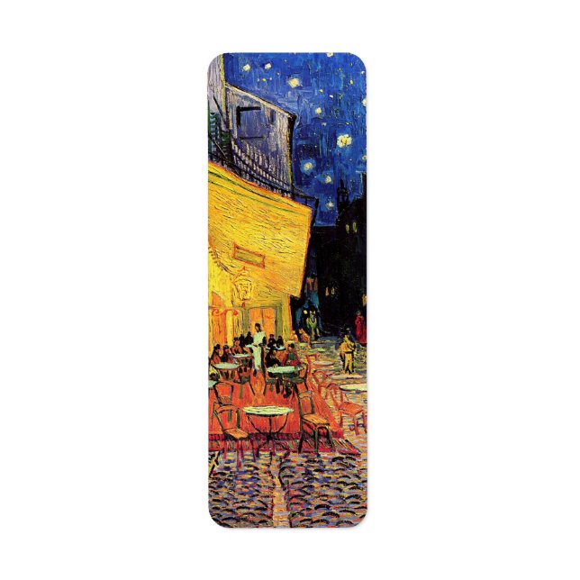 Cafe Terrace at Night by Vincent van Gogh Label (Front)