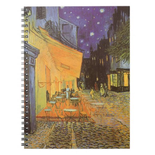 Cafe Terrace at Night by Vincent van Gogh Notebook