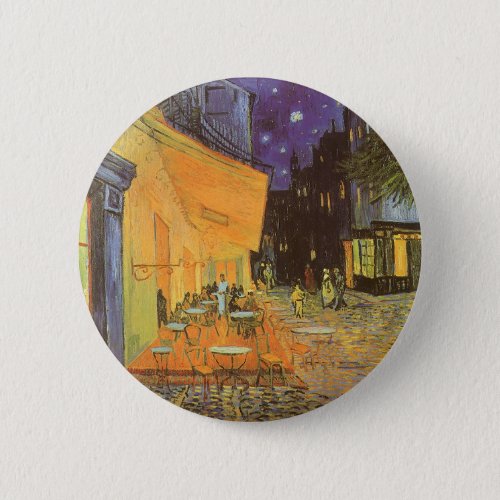 Cafe Terrace at Night by Vincent van Gogh Pinback Button