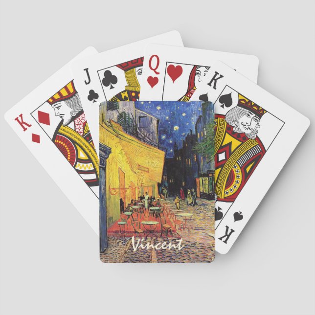 Cafe Terrace at Night by Vincent van Gogh Poker Cards (Back)